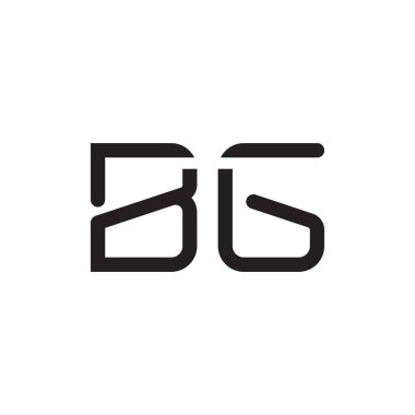 bg ilk harf vektör logo simgesi