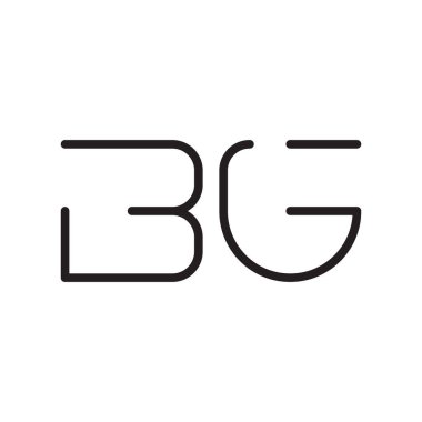 bg ilk harf vektör logo simgesi