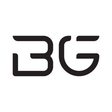 bg ilk harf vektör logo simgesi