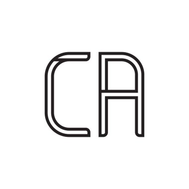 ca ilk harf vektör logo simgesi