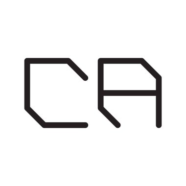ca ilk harf vektör logo simgesi