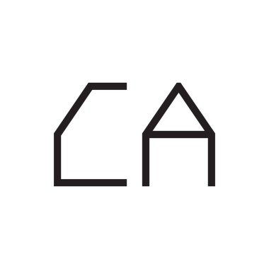 ca ilk harf vektör logo simgesi