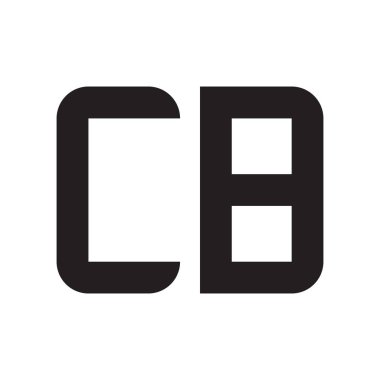 cb ilk harf vektör logo simgesi