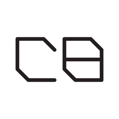 cb ilk harf vektör logo simgesi