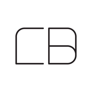 cb ilk harf vektör logo simgesi