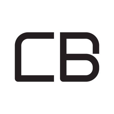 cb ilk harf vektör logo simgesi