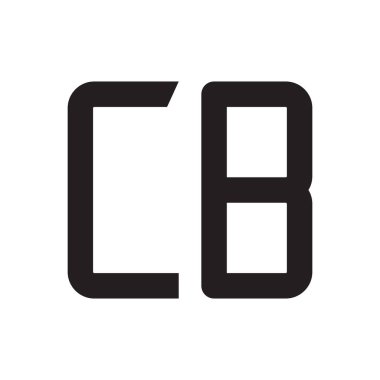 cb ilk harf vektör logo simgesi