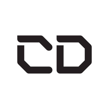 cd ilk harf vektör logosu simgesi