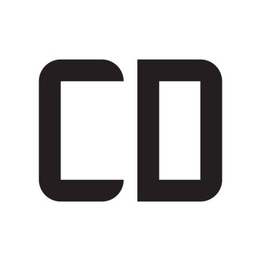 cd ilk harf vektör logosu simgesi