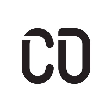 cd ilk harf vektör logosu simgesi