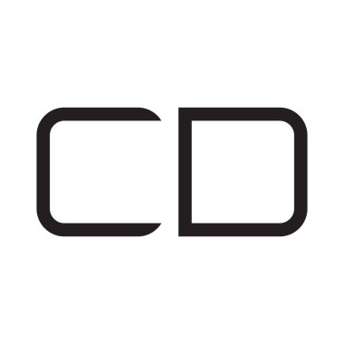 cd ilk harf vektör logosu simgesi
