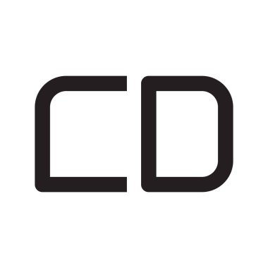cd ilk harf vektör logosu simgesi