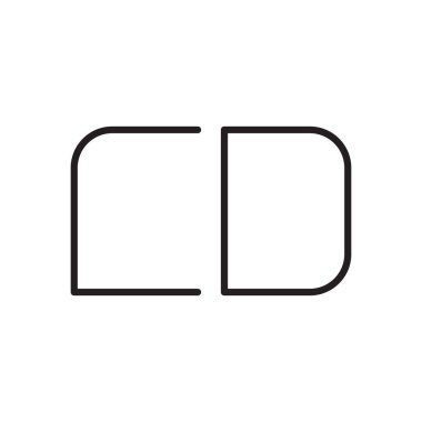 cd ilk harf vektör logosu simgesi