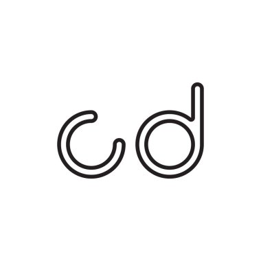 cd ilk harf vektör logosu simgesi