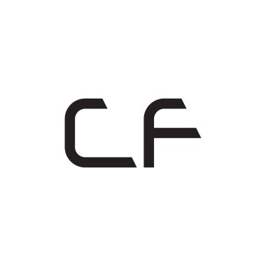 cf ilk harf vektör logo simgesi