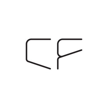 cf ilk harf vektör logo simgesi