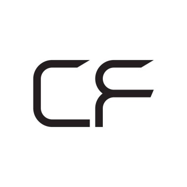 cf ilk harf vektör logo simgesi