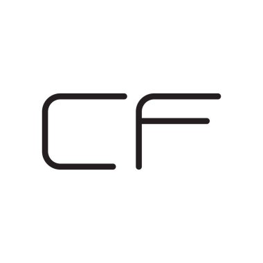 cf ilk harf vektör logo simgesi