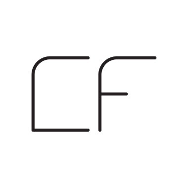cf ilk harf vektör logo simgesi