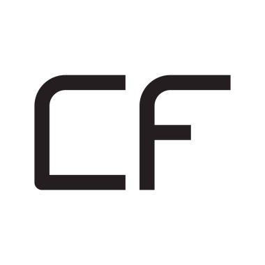 cf ilk harf vektör logo simgesi
