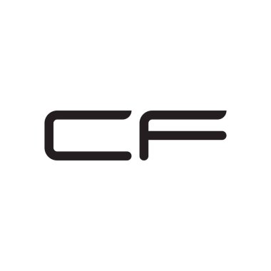 cf ilk harf vektör logo simgesi