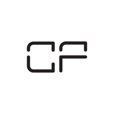 cf ilk harf vektör logo simgesi