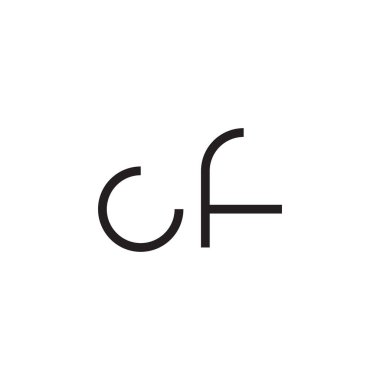 cf ilk harf vektör logo simgesi
