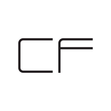 cf ilk harf vektör logo simgesi