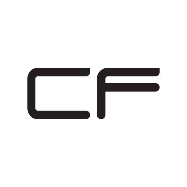 cf ilk harf vektör logo simgesi