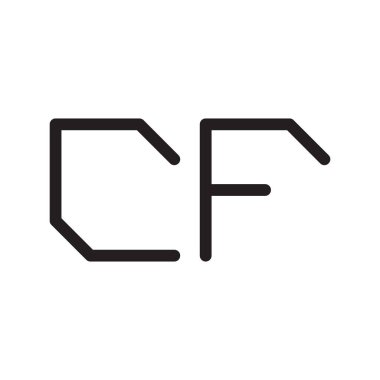 cf ilk harf vektör logo simgesi