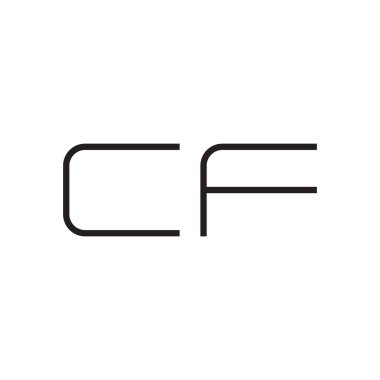 cf ilk harf vektör logo simgesi