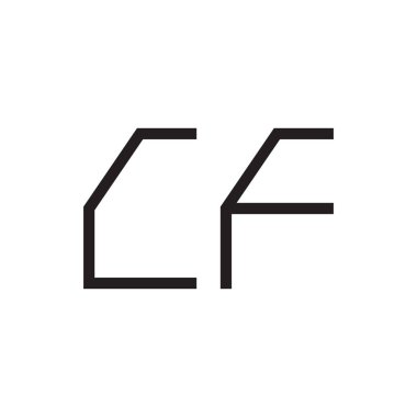 cf ilk harf vektör logo simgesi