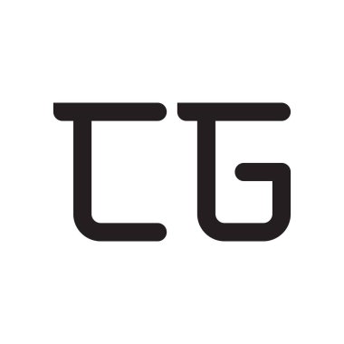 cg ilk harf vektör logosu simgesi