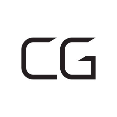 cg ilk harf vektör logosu simgesi