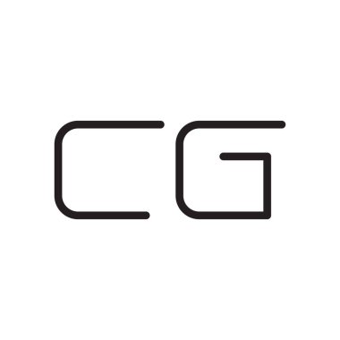 cg ilk harf vektör logosu simgesi