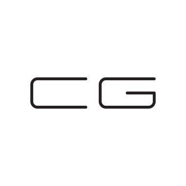 cg ilk harf vektör logosu simgesi