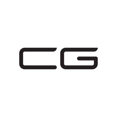 cg ilk harf vektör logosu simgesi