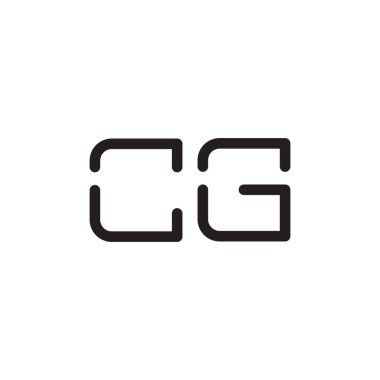 cg ilk harf vektör logosu simgesi