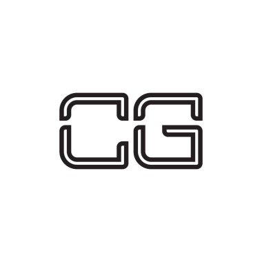 cg ilk harf vektör logosu simgesi