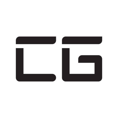 cg ilk harf vektör logosu simgesi