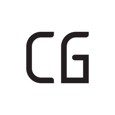 cg ilk harf vektör logosu simgesi