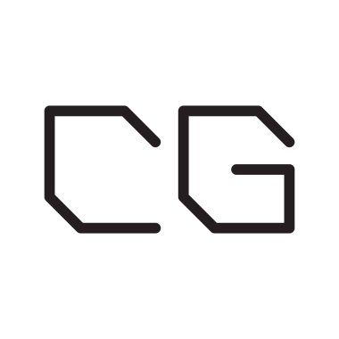cg ilk harf vektör logosu simgesi