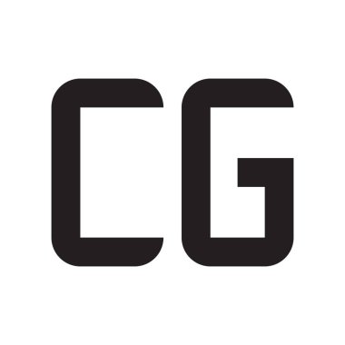 cg ilk harf vektör logosu simgesi