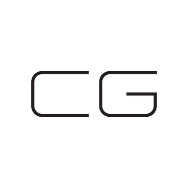 cg ilk harf vektör logosu simgesi