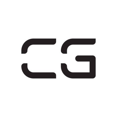 cg ilk harf vektör logosu simgesi