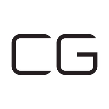 cg ilk harf vektör logosu simgesi