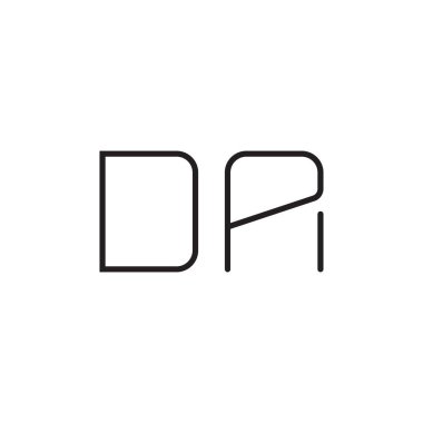 Da ilk harf vektör logo simgesi
