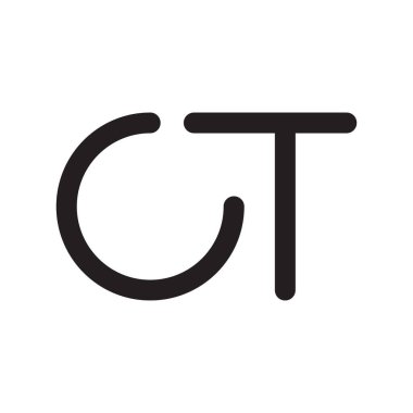 ct ilk harf vektör logosu