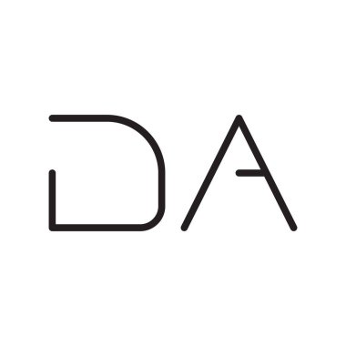 Da ilk harf vektör logo simgesi