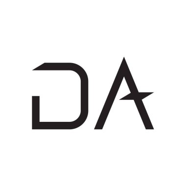 Da ilk harf vektör logo simgesi